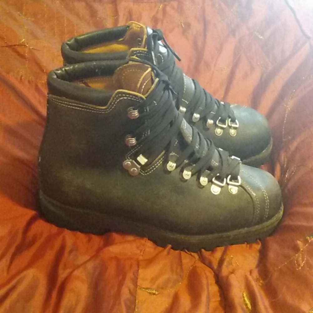 Rare Vintage Bally Black Leather Lace Up Combat Boots Size 6 - Picture 2 of 16